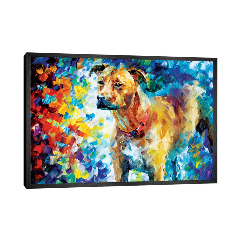 Dog III 1 Piece Painting on Canvas, 101.6 cm H x 66.04 cm W, Black Framed Canvas