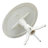 A Round Modern Kitchen Table with Lattice Marble Pattern tabletop, Linen White Finish-1795212668