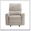 Chaise berçante inclinable électrique moderne avec revêtement en velours brun clair, structure en bois massif pour les meubles de maison de luxe