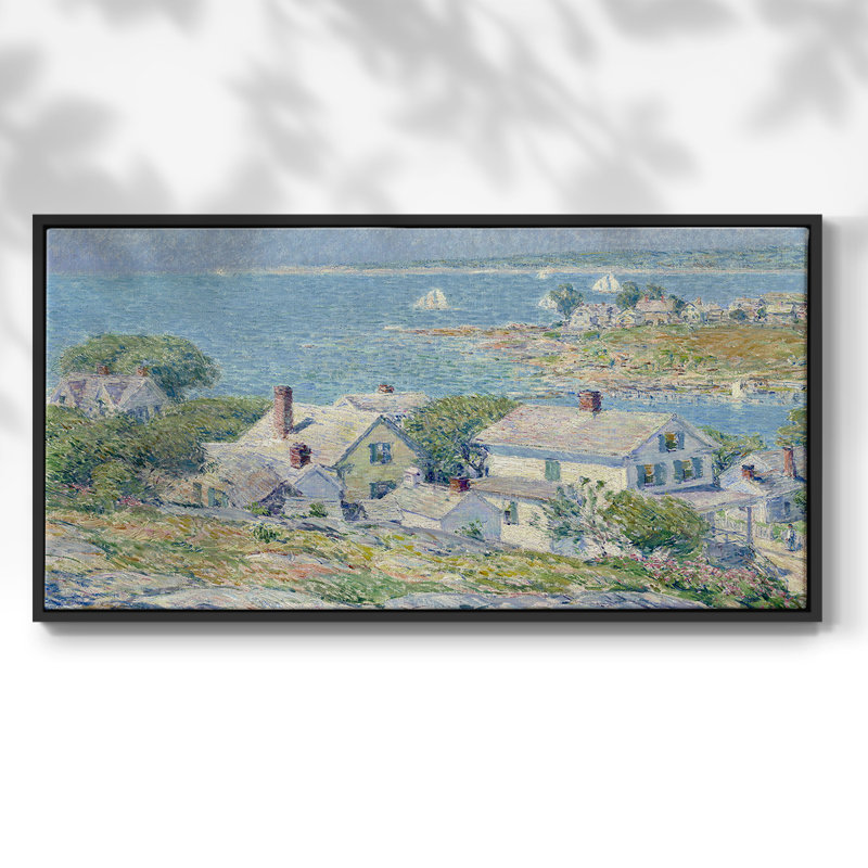 Série paysage - CCXLVII - Toile tendue avec châssis encadré - Prêt à être accroché, H 21 po x l 41 po, Noir
