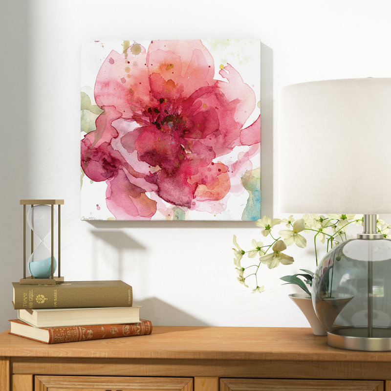« bold rosé i »-impression sur toile tendue, H 40 po x l 40 po x P 1,5 po