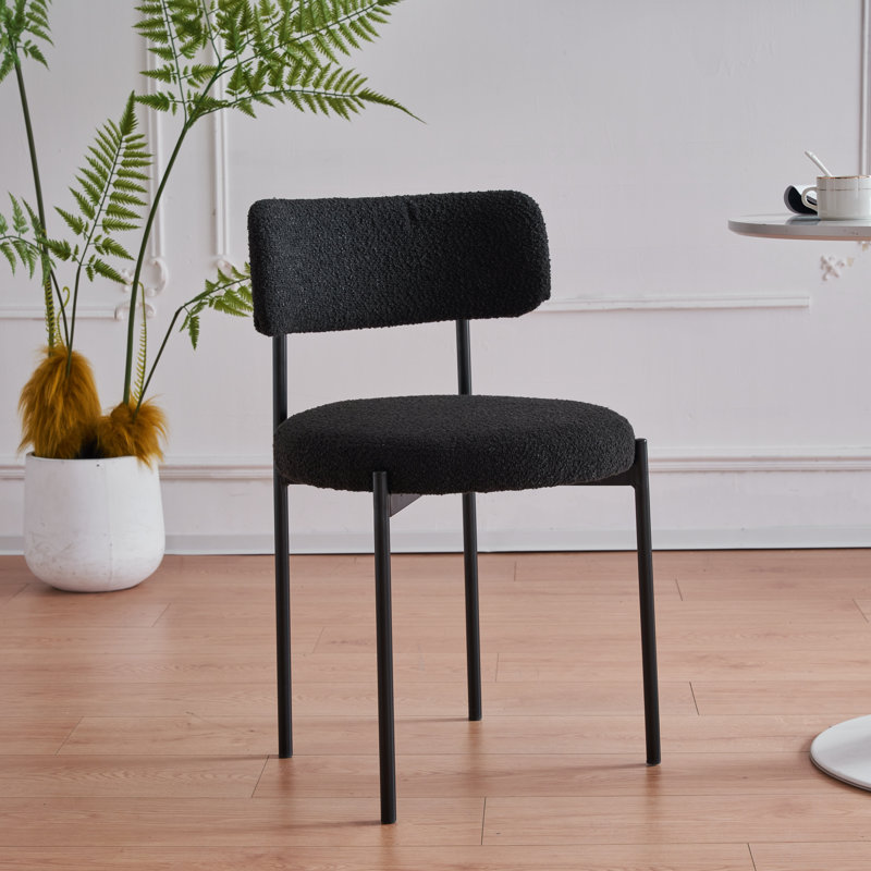 Wascar Boucle Dining Chair, Black