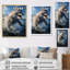 Dauphin gris et bleu, élégance océanique I - animaux marins, impressions sur toile-750743364-750743379