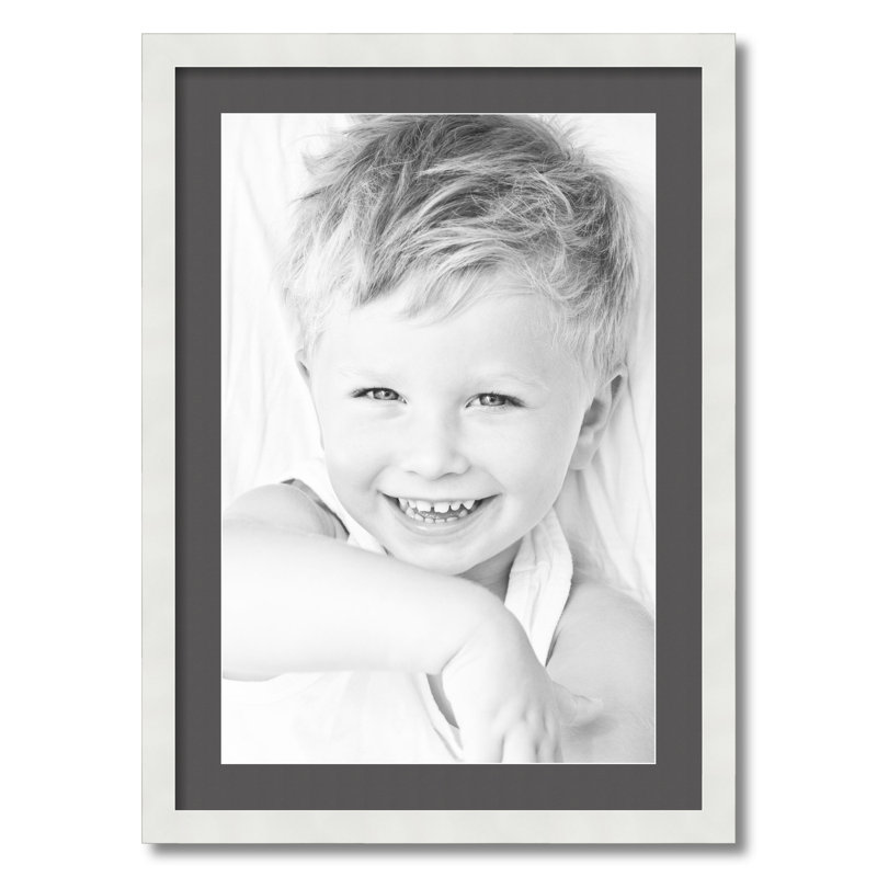 Cadre pour photo simple 16 po x 24 po en bois mat, Gris anthracite