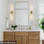 Appliques murales cylindriques en verre pour salle de bain 2 lumières 30 po-123629085