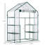 Serre de 5 pi x 2,5 pi 6,5 pi, portative, 3 tablettes à 3 niveaux, couvercle en plastique transparent, serre portative Energize Backyard Garden, 6,5 pi, productivité Boost