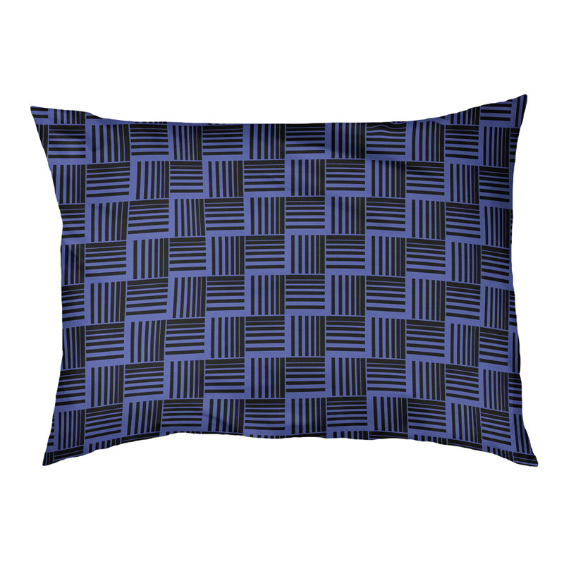 Coussin Cheng, Grand (l 50 po x P 7 po x H 40 po), bleu