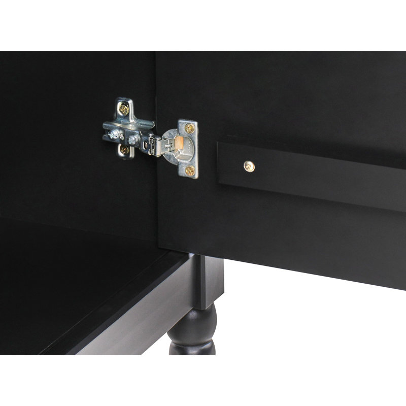 Cimino 150cm Solid Wood Sideboard, Black