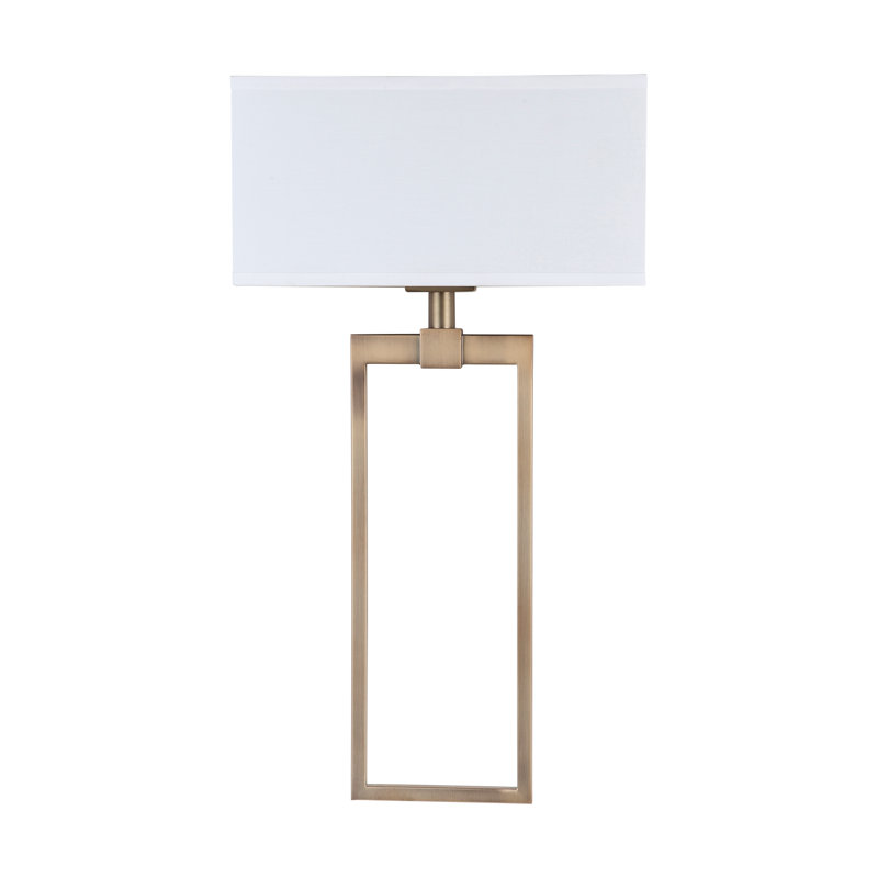 Flush Mounted Sconce, Aged Brass