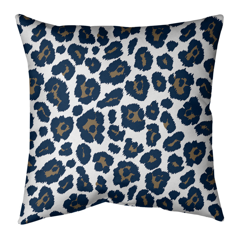 Housse et insert de coussin extérieur Fly, 18" x 18", Blanc / brun