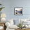 «Angled Sunset Beach», reproduction sous verre encadrée, conception de BRUCE NAWROCKE