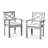 Of 2 Silver Gray Dining Chairs - Solid Wood Construction For Outdoor Entertaining ( 2) Finish A Stylish Patio