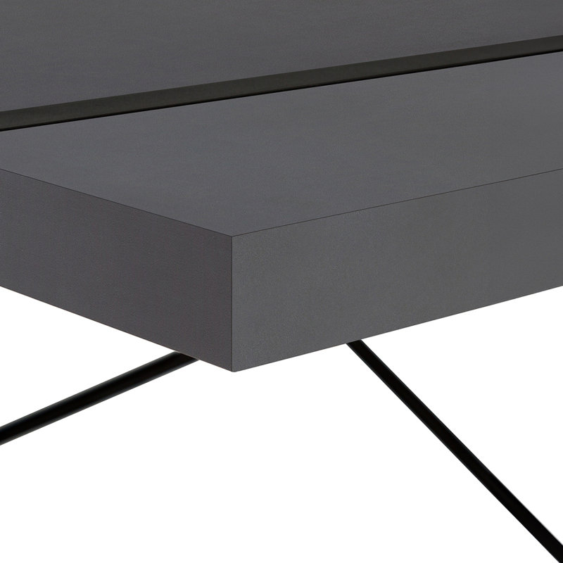 Fullilove Computer Desk, Home Office, Laptop, 48"L, Work, Metal, Laminate, Contemporary, Modern, Dark Gray/Black