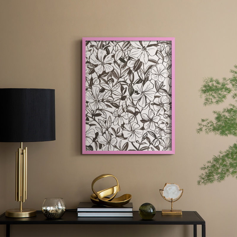 Periwinkle Daze I, reproduction encadrée - bois massif, H 30 po x l 24 po, Rose