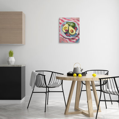 Avocat et fruits, toile de repas, design par Lil 'Rue