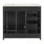 Bathroom Vanity with Ceramic Sink, 3 Drawers and Soft Closing Doors-1886713532