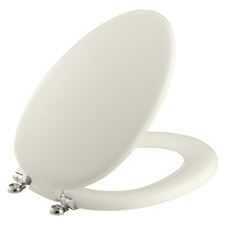 Siège de toilette allongé Kathryn®, Thé vert, Nickel poli