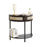Half-moon Console Table 2 Storage Drawers Rattan Sliding