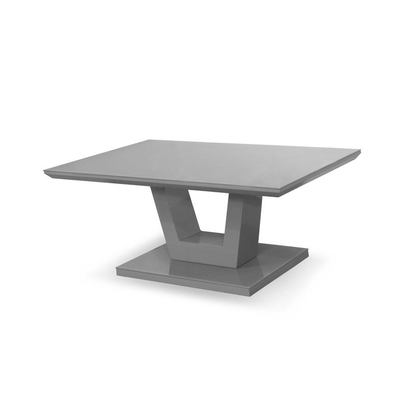 Charest Pedestal Coffee Table, Grey
