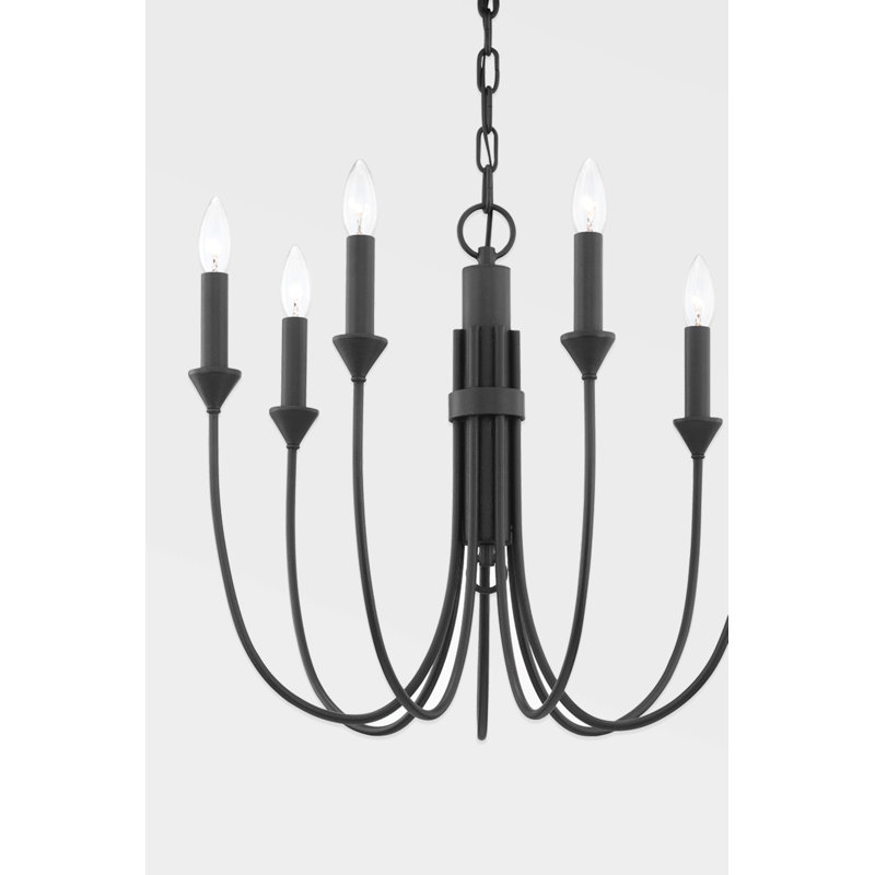 Cate 7 - Light Chandelier, Forged Iron