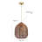 1-Light Brown Woven Rattan Pendant