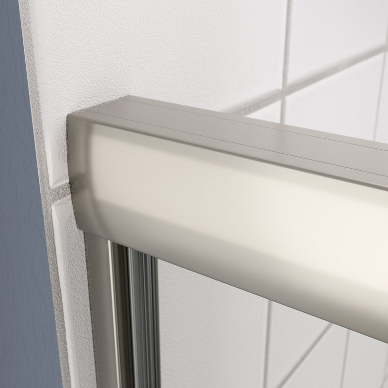 Porte de douche à dérivation - verre trempé 1/4 po, chromé, 50 54 po x 70 po, bonne fonction de fuite, coulissante confortable, facile à nettoyer, système