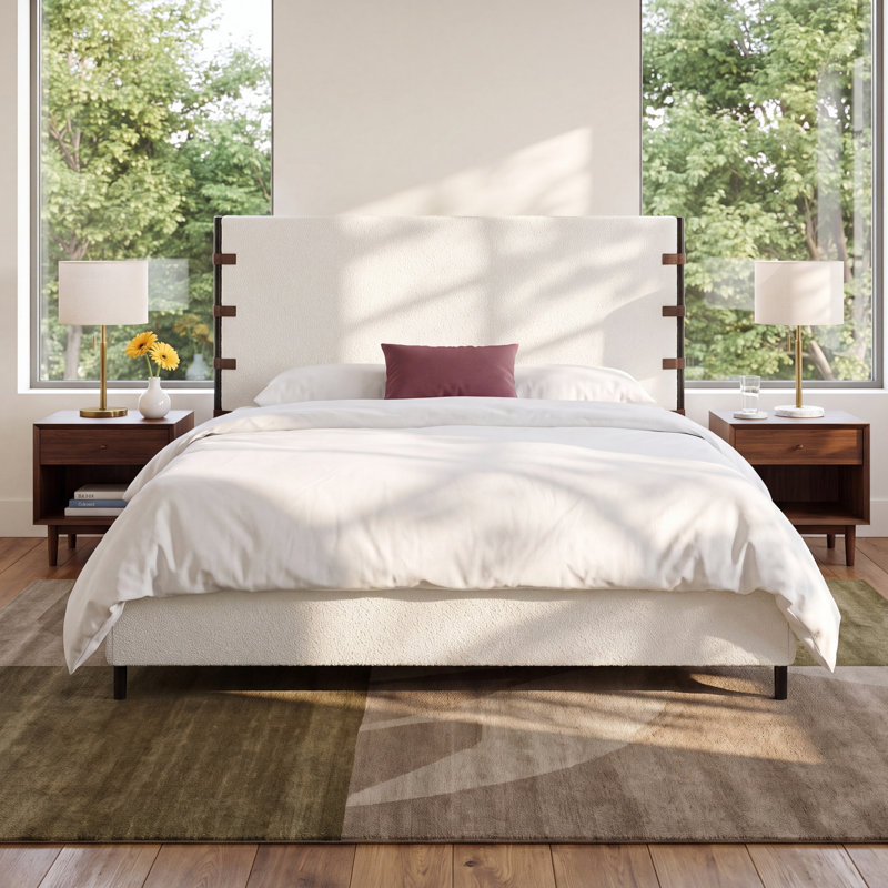Amadeo Upholstered Metal Standard Bed, King