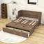 Grand lit escamotable en bois avec port USB et lattes-552928805
