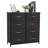 Hauser 4-Tier Wide Dresser Storage Unit With 8 Pull Fabric Drawers