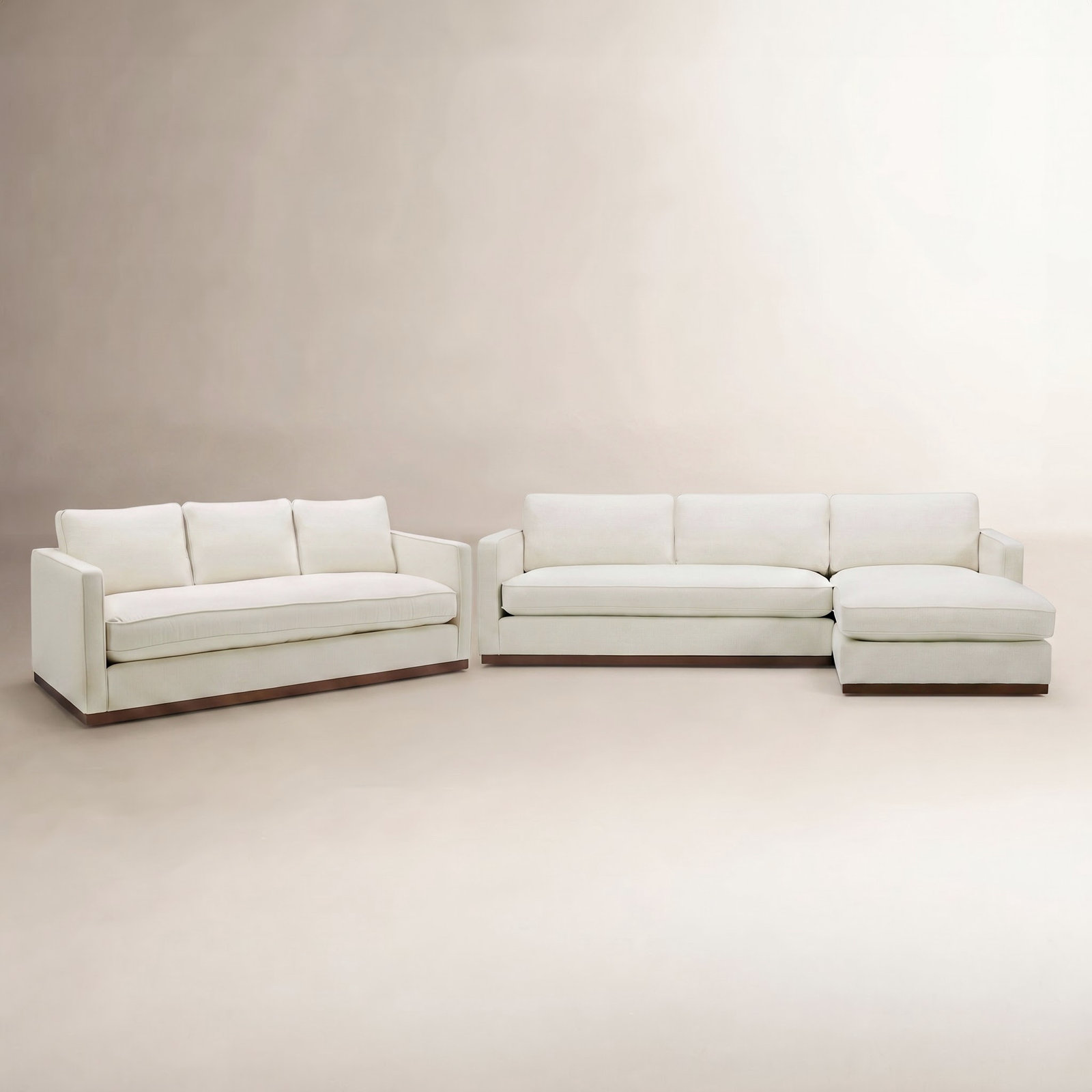 Bobbi 3-Piece Linen Living Room Set, Flanigan Cotton
