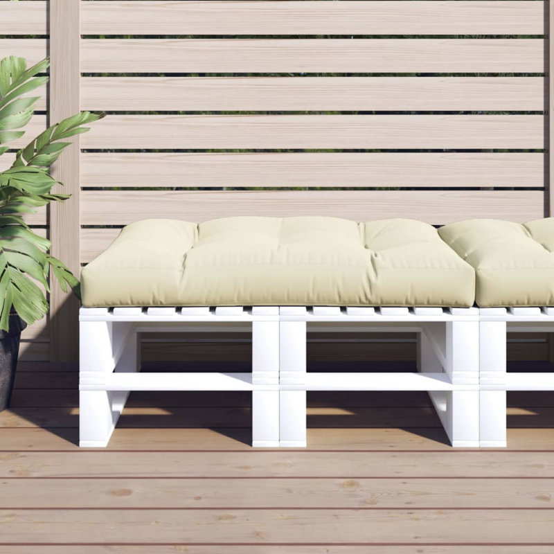 Outdoor Seat Cushion, Cream, 47.2" W x 31.5" D, 4.7"
