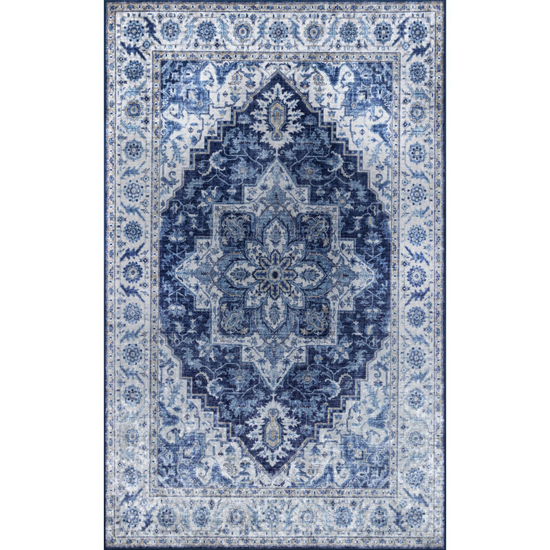 Humberwood Oriental Blue/Gray Area Rug, Runner 2'3" x 8'