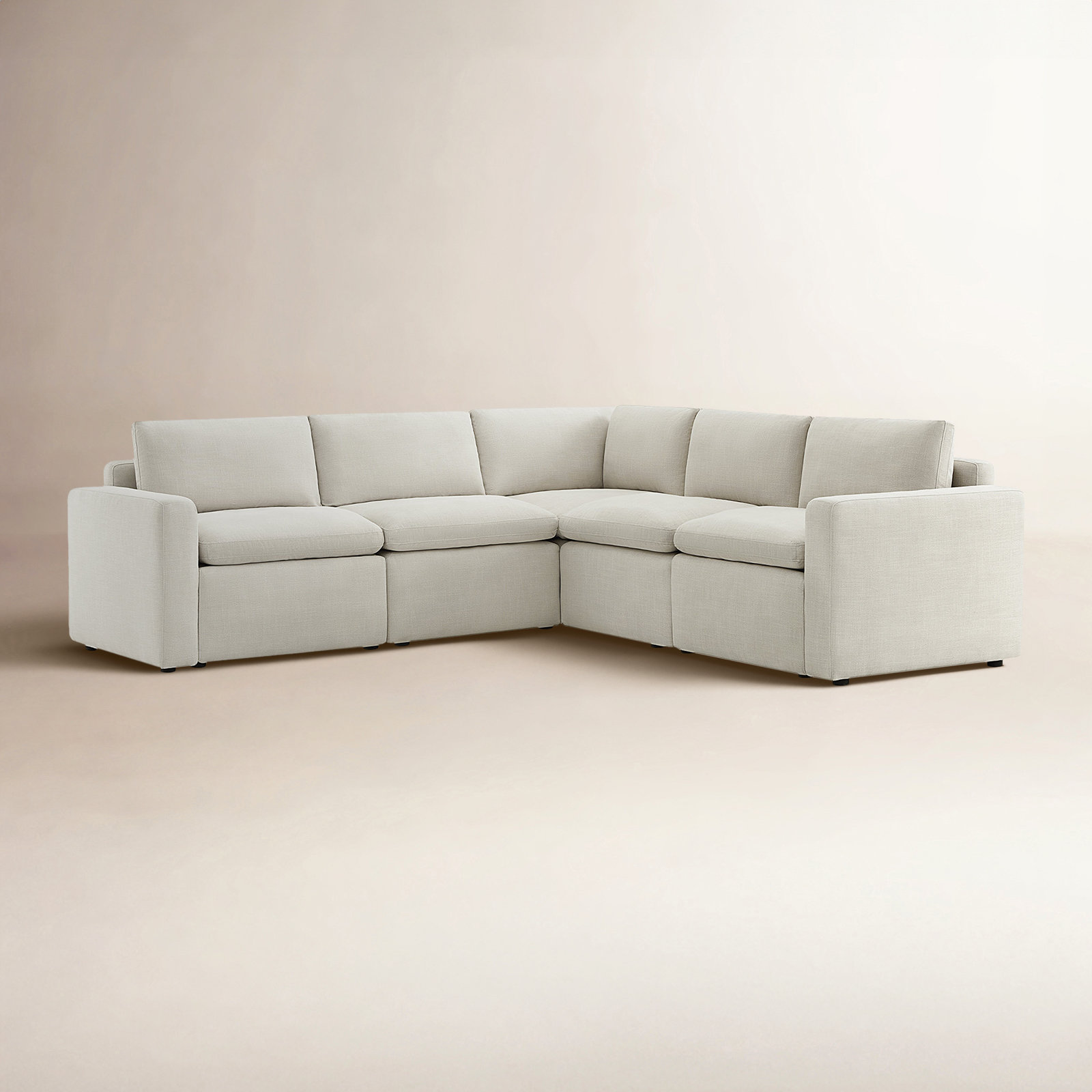 Lana Linen Sectional, Effie Linen Performance Linen