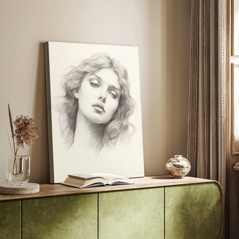 Impression de portrait rétro II - galerie Cavas, H 36 po x l 24 po