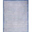 Tapis surdimensionné à rayures blanches et bleues