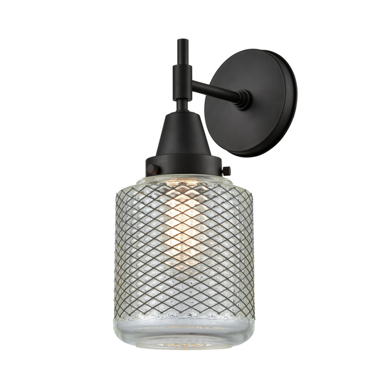 Gayle Chrome Armed Sconce, Matte Black, LED
