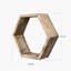Ensemble de 5 tablettes décoratives hexagonales en bois massif
