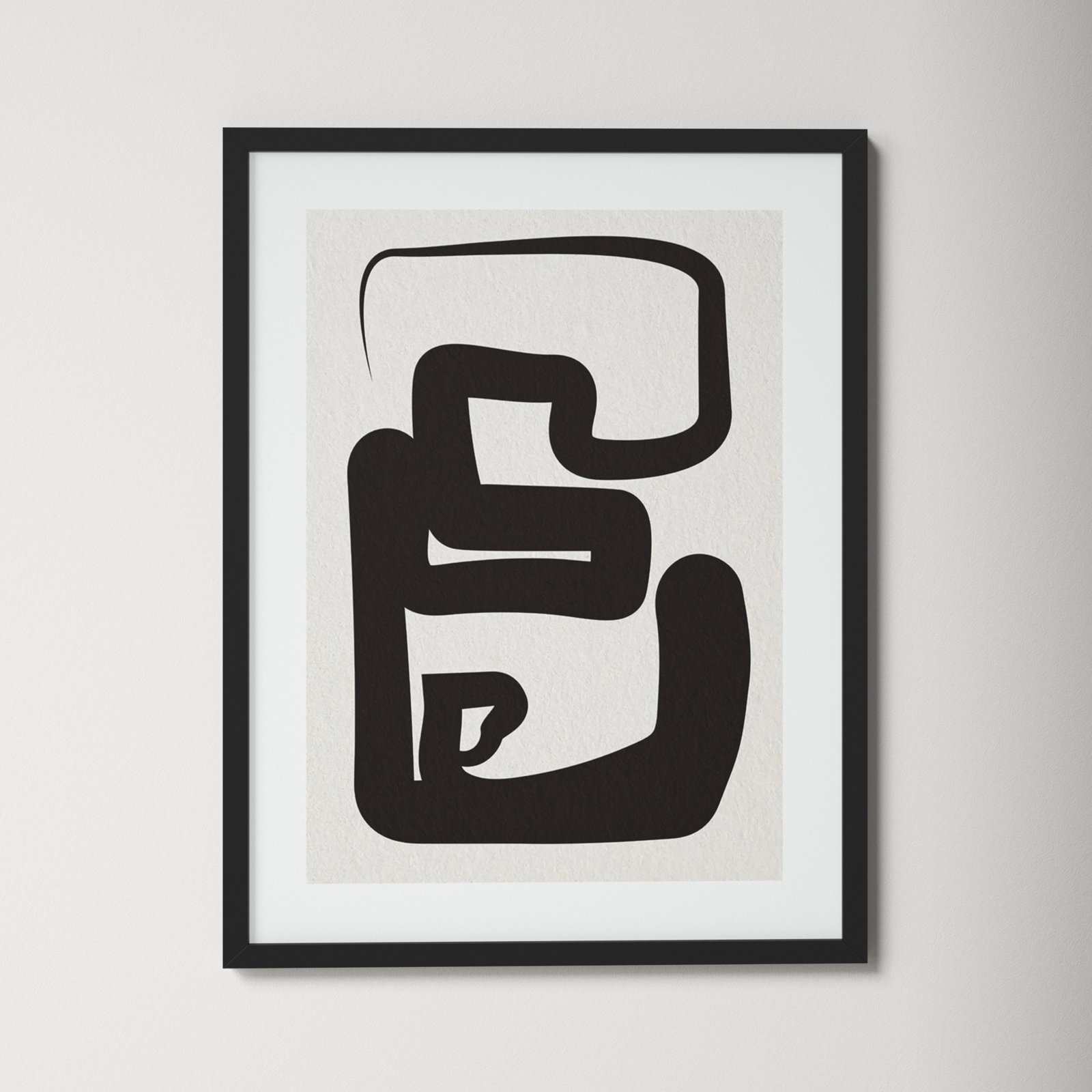 Oneliners-1 by Design Fabrikken, 26.12" H x 20.12" W x 0.88" D, Black Framed Paper