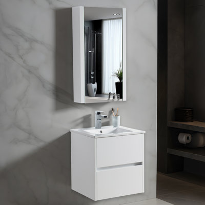 Oquendo 20.38'' Single Bathroom Vanity with Ceramic Top