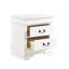 Table de chevet en bois blanche avec 2 options de rangement pratiques-1744324522