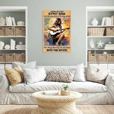 «I Wanna Rock Your Gypsy Soul», reproduction d'art graphique sur toile tendue 1 pièce
