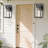 Outdoor Wall Lighting Fixture – Black Wall Sconce With Seeded Glass, 11" H, Modern Exterior Lantern-1648129579