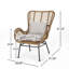 Ensemble de 2 chaises de patio en osier avec coussins Tapscott-1010270464