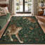 Tapis Morris Jungle à motif léopard | Résistant aux taches dans les trois sens | Dos antidérapant avec 4 bandes adhésives | Lavable à la machine-943742716-943742719