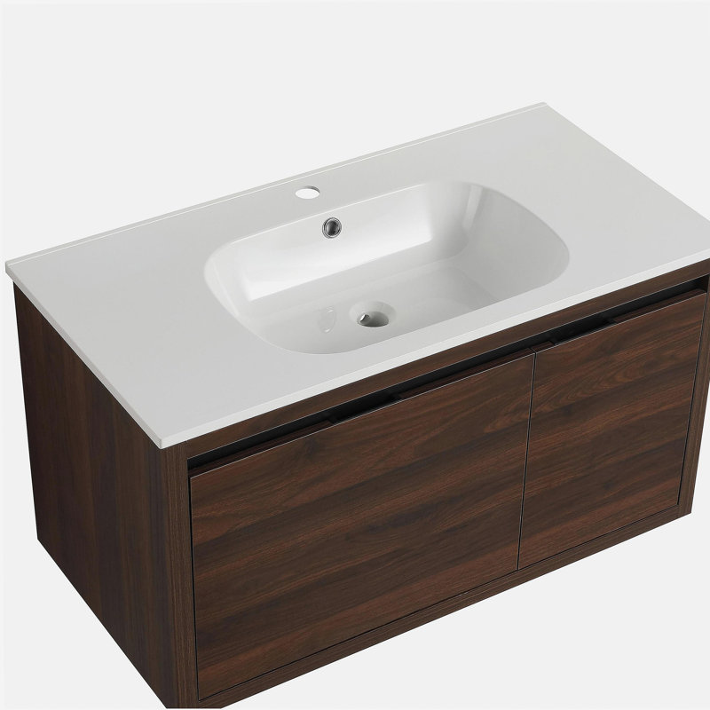 Lavabo de salle de bain 36 pouces avec lavabo en gel