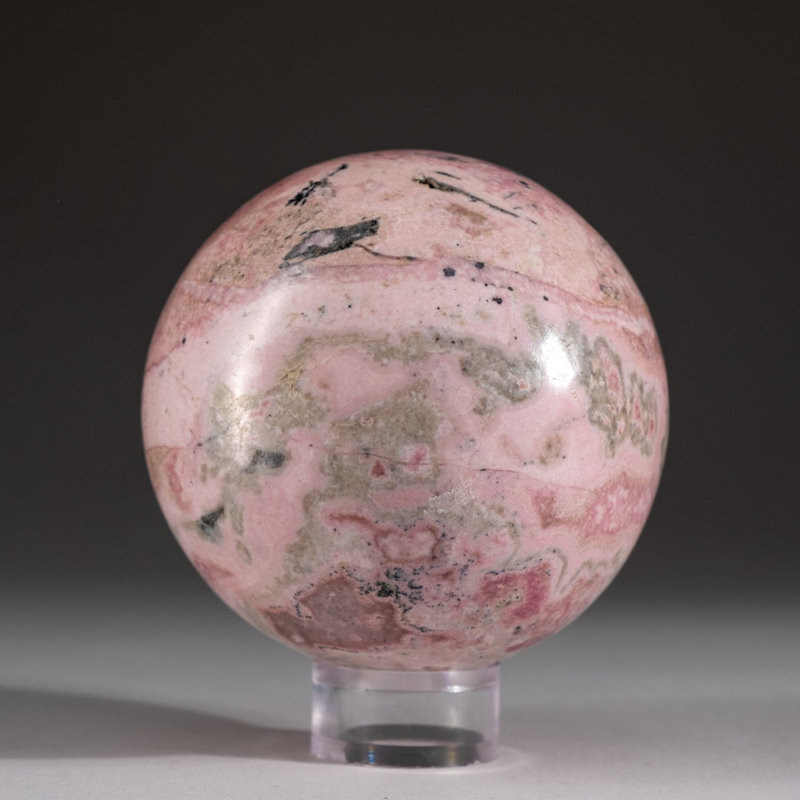 Polished Rhodonite Small Sphere from Peru