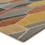 Tapis gris / doré en laine touffeté à la main à motif géométrique Beaman-123051092