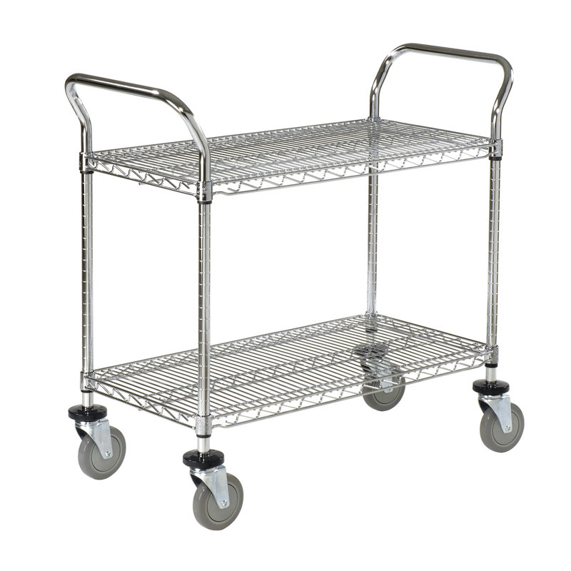 39'' H Utility Cart with Wheels, 39" H x 36" W x 24" D