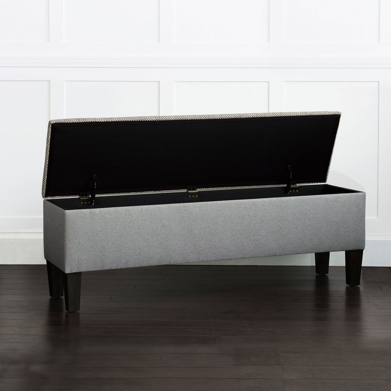 Andes Upholstered Storage Bench, 16" H x 60" W x 22" D