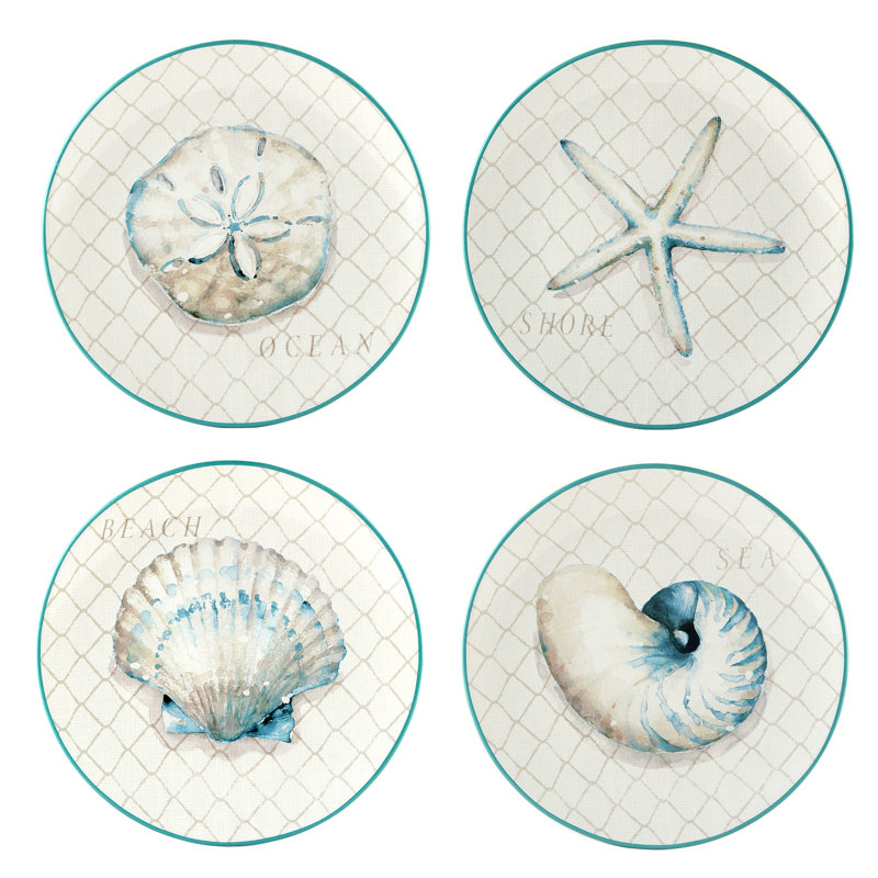 Ocean View Set of 4 Dinner Plates